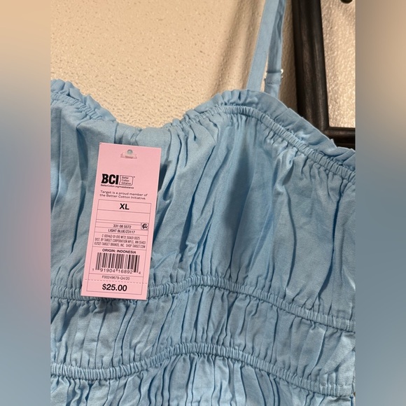 NWT Women’s Wild Fable Light Blue Adjustable Strap Mini Dress Size XL - Picture 2 of 2